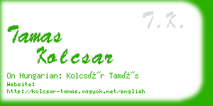 tamas kolcsar business card